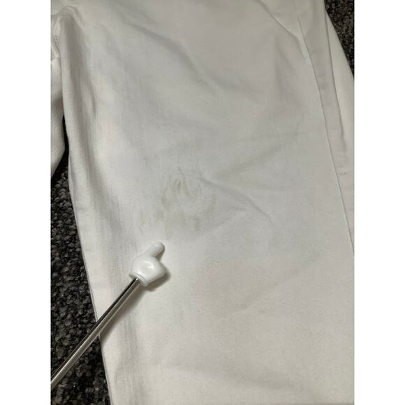 J.Jill White Denim Capri with Ankle Slit Authentic Fit 12 Classic, Casual - Picture 5 of 8